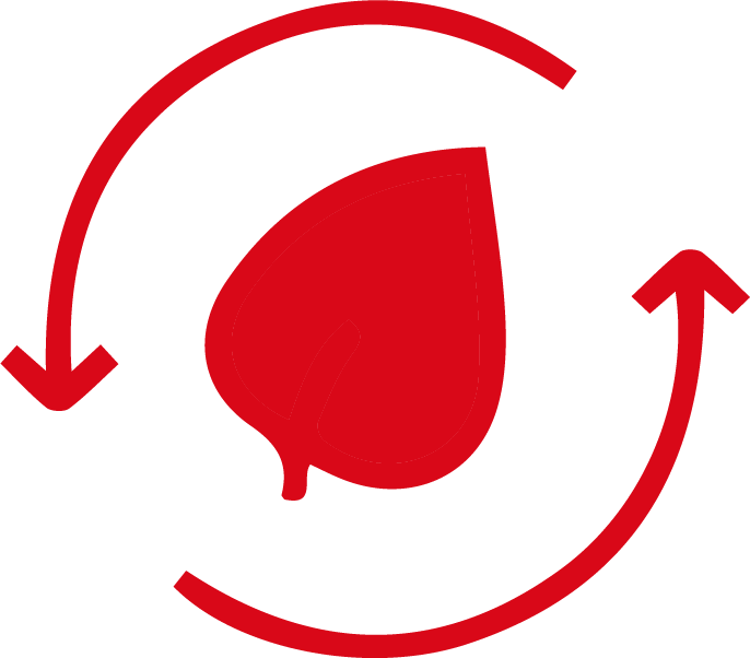 Elevate roofing membranes benefits: Reuse & recycle icon, promoting sustainable and eco-friendly roofing solutions